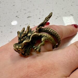Dragon Design Bronze Ring
